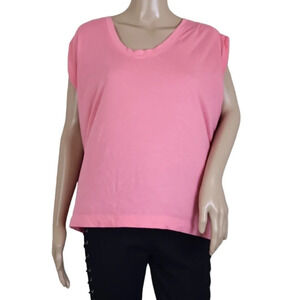 Loft Pink Pleated Muscle Tee